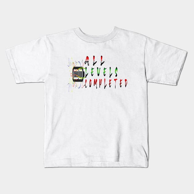 ALL LEVELS COMPLETED Kids T-Shirt by TOPTshirt